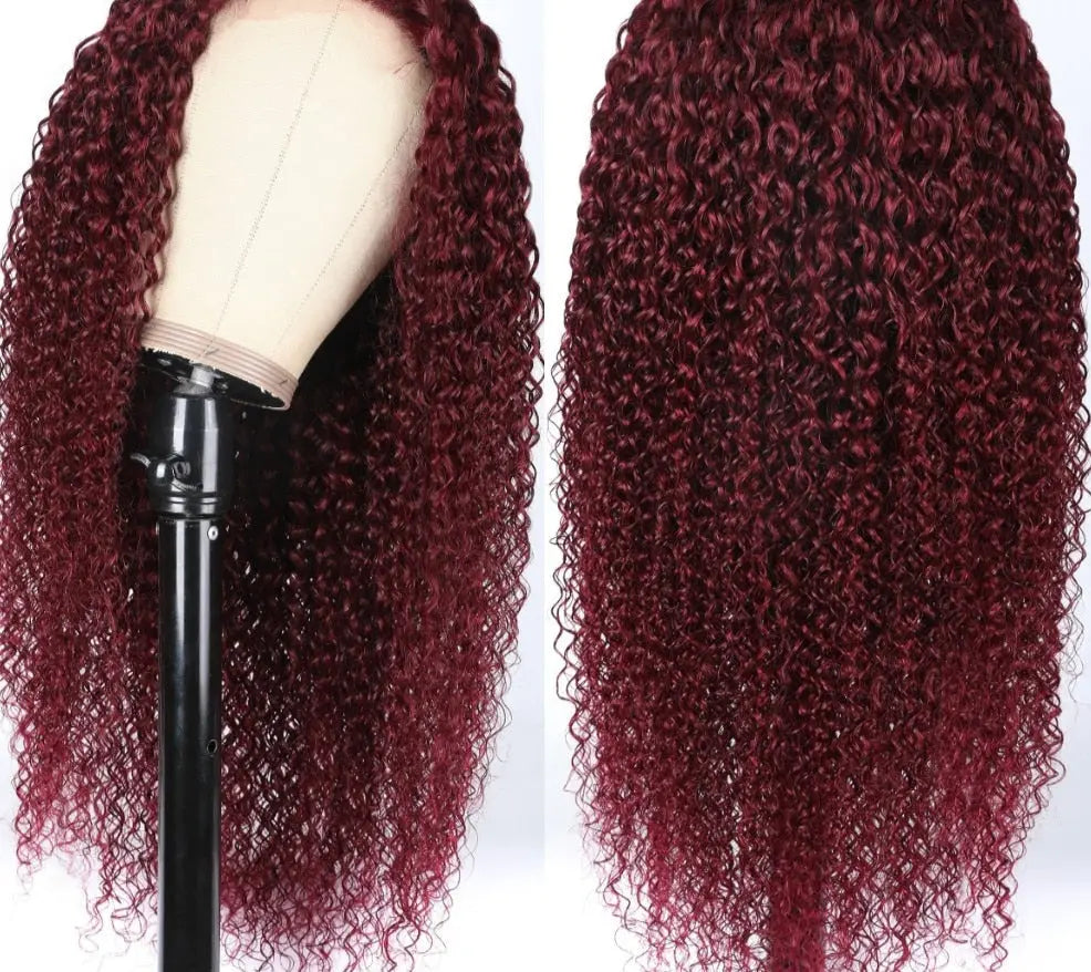 Burgundy Curly Human Hair Bianca Mila