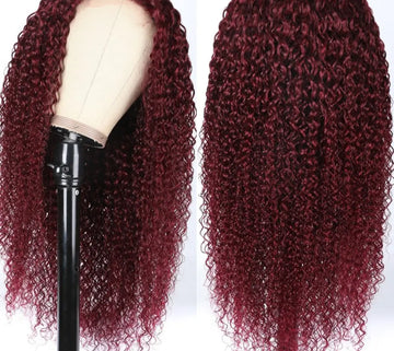 Burgundy Curly Human Hair