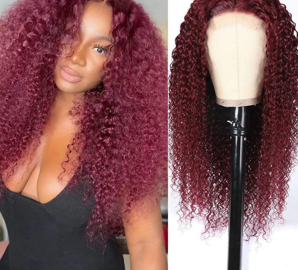 Burgundy Curly Human Hair Bianca Mila