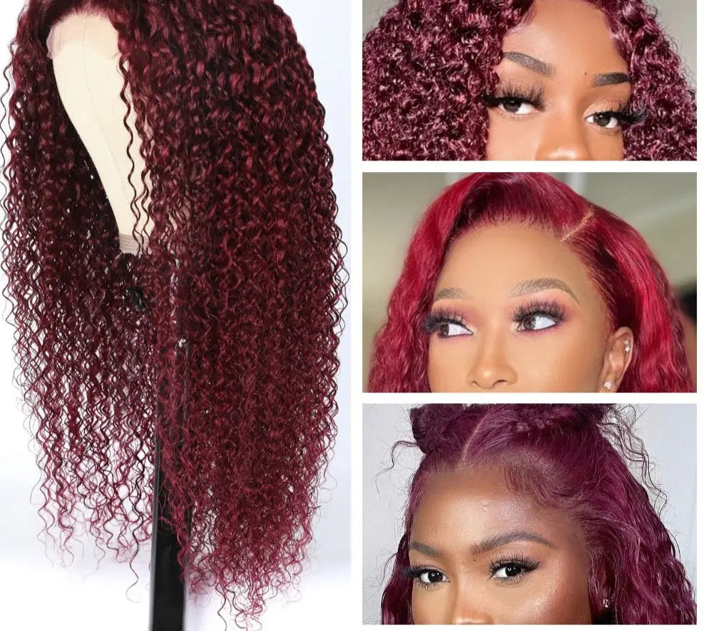 Burgundy Curly Human Hair Bianca Mila