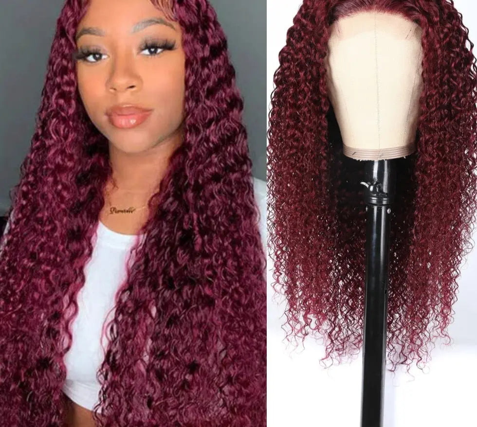 Burgundy Curly Human Hair Bianca Mila