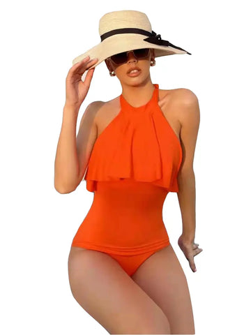 Custom Logo Women's Sexy One-Piece Swimsuit