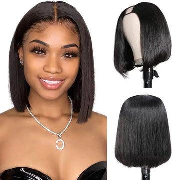 Glueless Straight Bob Wig with Clips