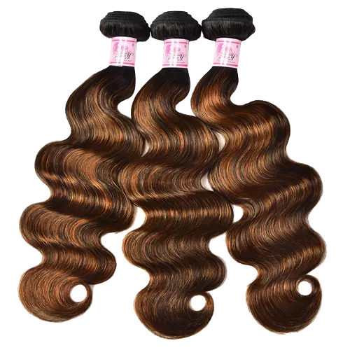 Highlight Colored Body Wave Human Hair Bundles Bianca Mila