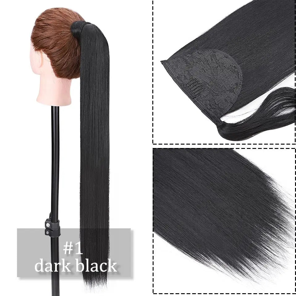 Long Synthetic Straight Clip Hairpiece Bianca Mila