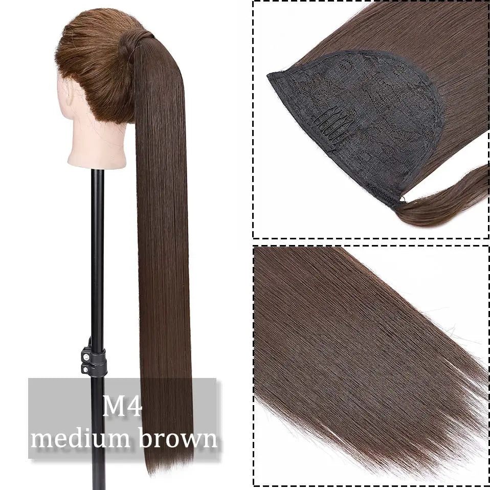 Long Synthetic Straight Clip Hairpiece Bianca Mila