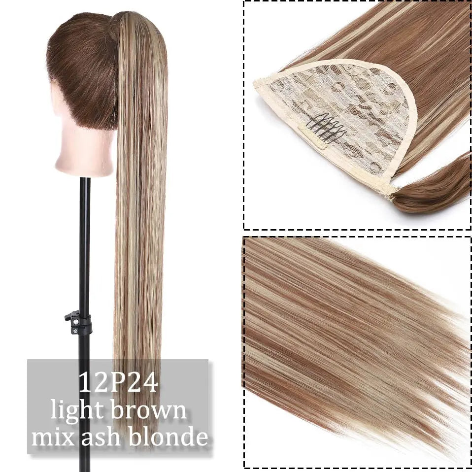 Long Synthetic Straight Clip Hairpiece Bianca Mila