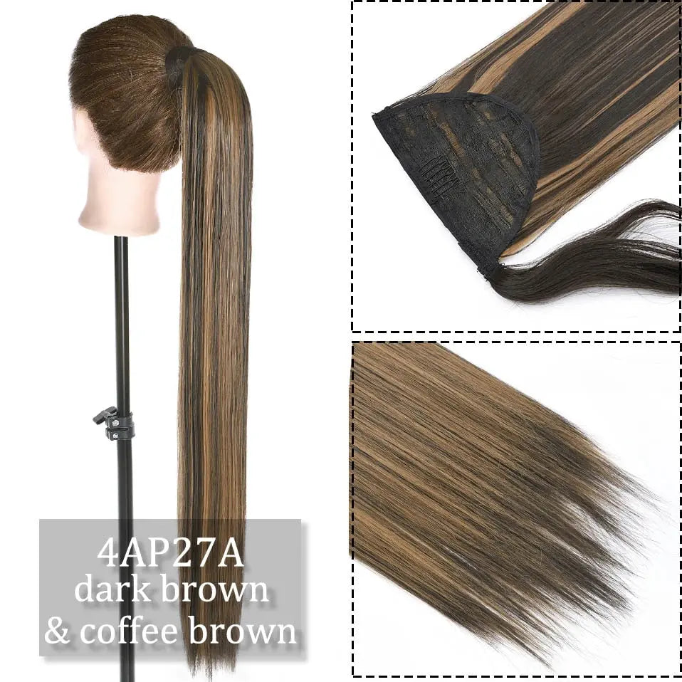 Long Synthetic Straight Clip Hairpiece Bianca Mila