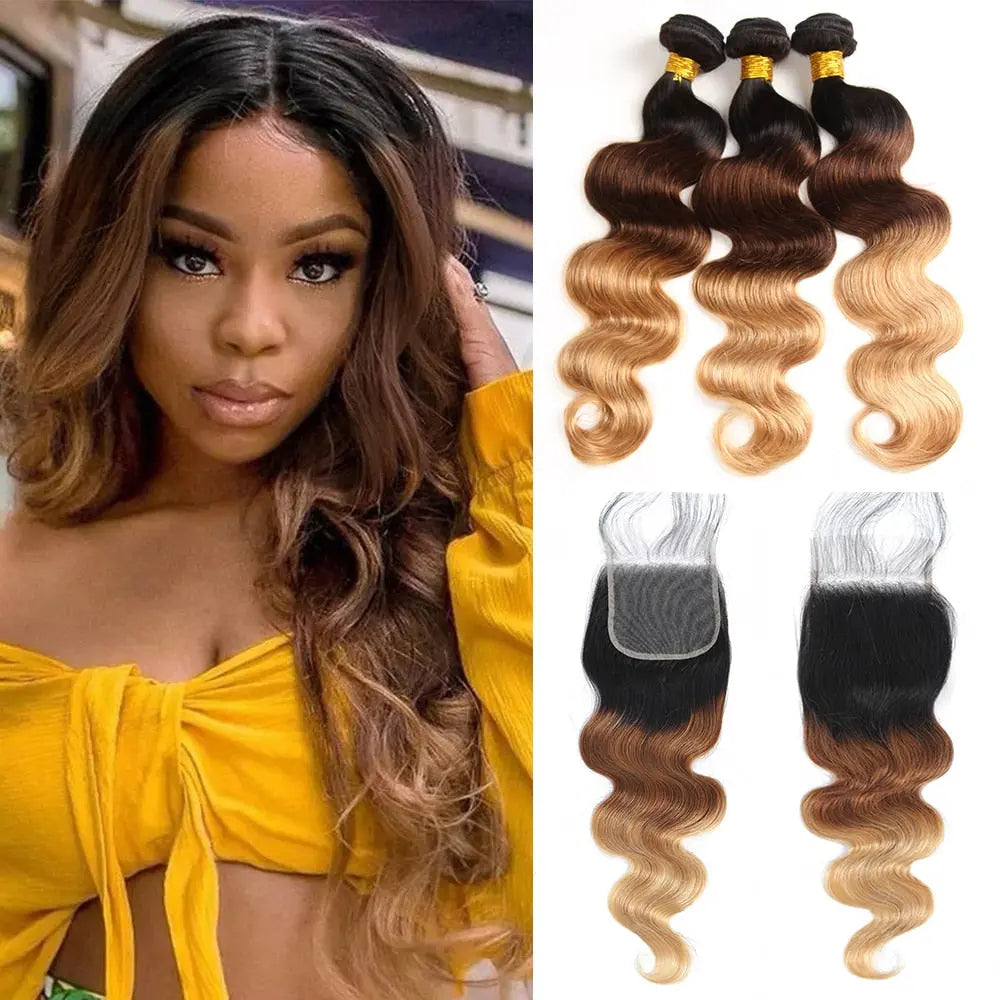 Ombre Brown Weaving Extensions Bianca Mila