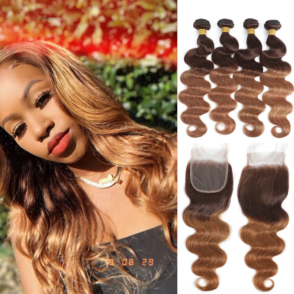 Ombre Brown Weaving Extensions Bianca Mila