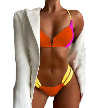 Polyester Swimwear Women Sexy Bikini