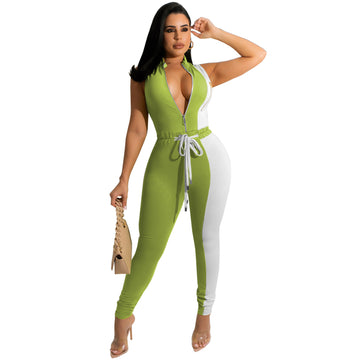 Contrast Color Jumpsuit