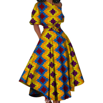 MXCHAN SJH3018 hot sales high quality wax african print dresses for women clothing