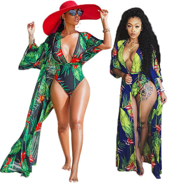 Chiffon Kimono Bikini Set & Maxi Dresses