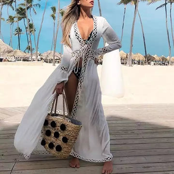 Lace Chiffon Beach Cover-Up