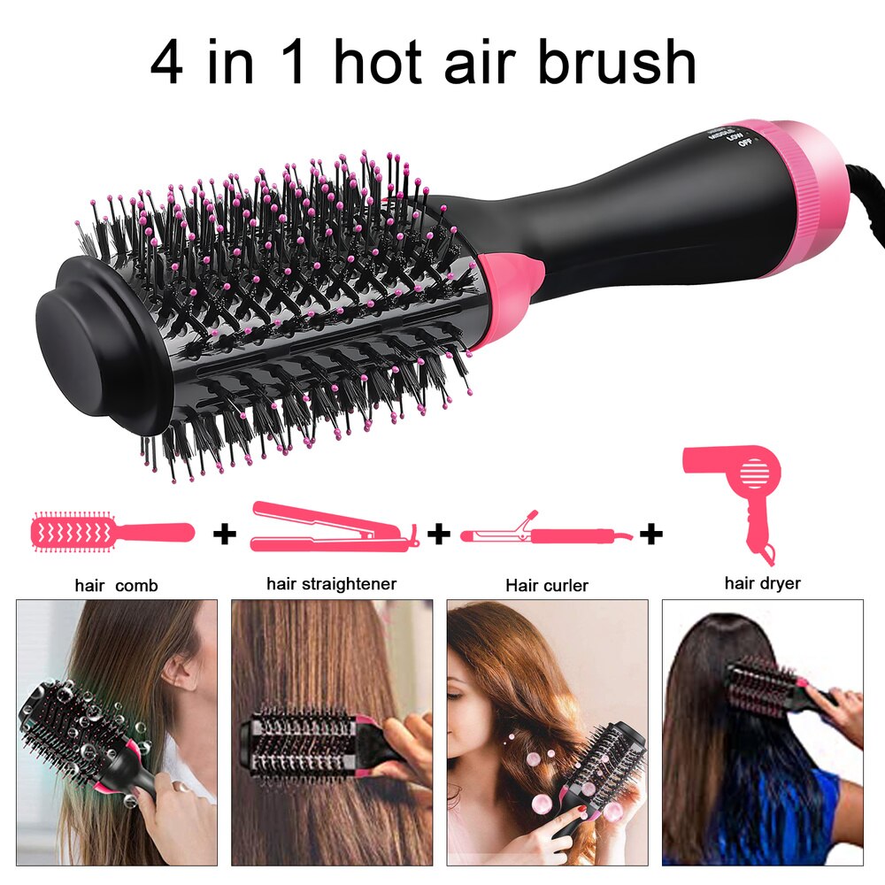 Hair Dryer Hot Air Brush Styler and Volumizer Women Multifunctional Hair Straightener Curler One Step Electric Blow Dryer Brush Bianca Mila